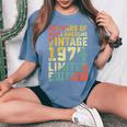 50Th Birthday 50 Years Old For Vintage 1974 Women's Oversized Comfort T-Shirt Blue Jean