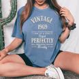 51St Birthday For 51 Year Old Vintage 1969 Women's Oversized Comfort T-Shirt Blue Jean