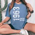 61St Birthday 61 Years Old Man Woman Vintage 1963 Women's Oversized Comfort T-Shirt Blue Jean