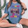 This Is My 80'S Costume Outfit Eighties Retro Vintage Party Women's Oversized Comfort T-Shirt Blue Jean