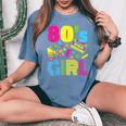 80S Girl 1980S Theme Party 80S Costume Outfit Girls Women's Oversized Comfort T-Shirt Blue Jean