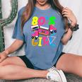 80'S Girl Music Eighties Fashion Lovers Nostalgic Women's Oversized Comfort T-Shirt Blue Jean