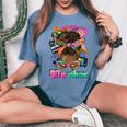 90’S Vibes 90S Outfit For & 90’S Hip Hop Party Women's Oversized Comfort T-Shirt Blue Jean