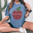 This Is An Apple For Or Women Women's Oversized Comfort T-Shirt Blue Jean