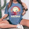 Arizona Roadrunner State Of Arizona Cactus Women's Oversized Comfort T-Shirt Blue Jean