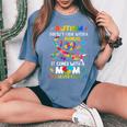 Autism Mom Doesn't Come With A Manual Autism Awareness Women Women's Oversized Comfort T-Shirt Blue Jean