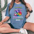 Autism Rainbow Sloth Seeing The World From Different Angle Women's Oversized Comfort T-Shirt Blue Jean
