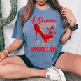 Bday May Birthday A Queen Was Born In May Women's Oversized Comfort T-Shirt Blue Jean