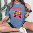 Black Nails Zodiac Birthday Gemini Queen Women's Oversized Comfort T-Shirt Blue Jean