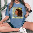 I Am Black Woman African American Black History Month Women's Oversized Comfort T-Shirt Blue Jean