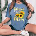 Blessed To Be Called Mom Cute Sunflower Women's Oversized Comfort T-Shirt Blue Jean