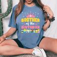 Brother Of The Birthday Princess Girl Matching Family Women's Oversized Comfort T-Shirt Blue Jean