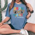 Bruh We Out Para Off Duty Paraprofessional Teacher Summer Women's Oversized Comfort T-Shirt Blue Jean