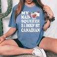 Canada Culture Girlfriend Wife Canadian Matching Couples Women's Oversized Comfort T-Shirt Blue Jean