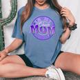 Cheer Mom In Her Purple Era Best Cheerleading Mother Women's Oversized Comfort T-Shirt Blue Jean