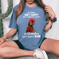 Chicken With Bandana If Mama Ain't Happy Ain't Nobody Happy Women's Oversized Comfort T-Shirt Blue Jean