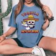 Cinco De Mayo Skull Sombrero Tequila Hoy Se Bebe Women's Oversized Comfort T-Shirt Blue Jean