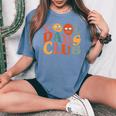Cool Dads Club Dad Father's Day Retro Groovy Pocket Women's Oversized Comfort T-Shirt Blue Jean