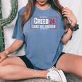 Creed '24 Take Me Higher Support Women's Oversized Comfort T-Shirt Blue Jean