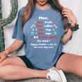 Cute Dog Mom Happy From Dog Women's Oversized Comfort T-Shirt Blue Jean