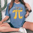 Cutie Pi Wildflower Flower Pi Day Girls Math Lover Women's Oversized Comfort T-Shirt Blue Jean