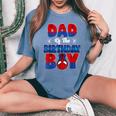 Dad And Mom Birthday Boy Spider Family Matching Women's Oversized Comfort T-Shirt Blue Jean