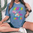 Daddy Of The Birthday Girl Rolling Skate Family Party Women's Oversized Comfort T-Shirt Blue Jean