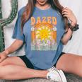 Dazed And Engaged Wildflower Bachelorette Party Matching Women's Oversized Comfort T-Shirt Blue Jean