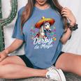 Derby De Mayo For Horse Racing Mexican Women's Oversized Comfort T-Shirt Blue Jean