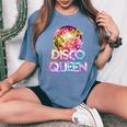 Disco Queen 70'S Disco Themed Vintage Seventies Costume Women's Oversized Comfort T-Shirt Blue Jean