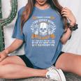 Don't Mess With My Daughter For Dad & Mom Vintage Women's Oversized Comfort T-Shirt Blue Jean