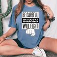 Fight Quote For And Who Hate Running Women's Oversized Comfort T-Shirt Blue Jean