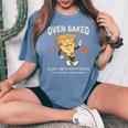 420 Retro Pizza Graphic Cute Chill Weed Women's Oversized Comfort T-Shirt Blue Jean