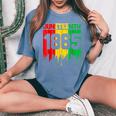 Junenth 1865 African Boy Girl Kid Women's Oversized Comfort T-Shirt Blue Jean