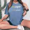 Steminist Steminism Physics Science Women's Oversized Comfort T-Shirt Blue Jean