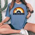 Gay Bear Ohio Rainbow Pride Vintage Distressed Women's Oversized Comfort T-Shirt Blue Jean