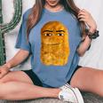 Gegagedigedagedago Chicken Nugget Meme Odd Dank Meme Women's Oversized Comfort T-Shirt Blue Jean