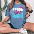 Girl Dad Proud Girl Dad Quote For Father Of A Girl Women's Oversized Comfort T-Shirt Blue Jean