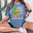 Girls Trip 2024 Palm Tree Sunset Belize Beach Women's Oversized Comfort T-Shirt Blue Jean