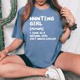 Hunting Girl Definition Women's Oversized Comfort T-Shirt Blue Jean