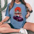 Jdm Skyline R33 Car Tuning Japan Shinto Shrine Drift Women's Oversized Comfort T-Shirt Blue Jean