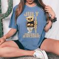 July 43Th Birthday 1981 Awesome Teddy Bear Women's Oversized Comfort T-Shirt Blue Jean