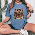 Junenth Black Queen African Melanin Black History Women's Oversized Comfort T-Shirt Blue Jean