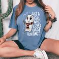 Just A Girl Who Loves Ghost Hunting Ghost Hunter Women Women's Oversized Comfort T-Shirt Blue Jean