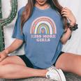 Kiss More Girls Lesbian Bisexual Lgbtq Pride Month 2021 Women's Oversized Comfort T-Shirt Blue Jean