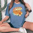 Kitten Nuggets Fast Food Cat And Chicken Nugget Lover Quote Women's Oversized Comfort T-Shirt Blue Jean