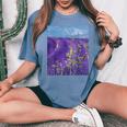 Lavender Purple Flower Field Women's Oversized Comfort T-Shirt Blue Jean