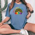 Lgbt Pride Rainbow It's Ok If You're Not Ready Yet Women's Oversized Comfort T-Shirt Blue Jean