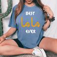 Mama Arabic Calligraphy Mother's Day Present Best Mama Ever Women's Oversized Comfort T-Shirt Blue Jean