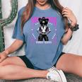 Melanin Rodeo Queen African American Black Cowgirl Western Women's Oversized Comfort T-Shirt Blue Jean